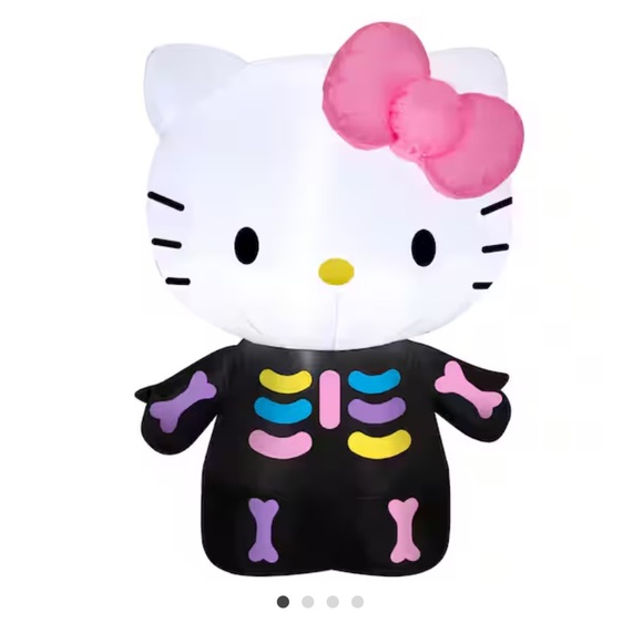 Hello Kitty Halloween Colorful Sugar Skull Neon Skeleton Inflatable 3FT NEW - Picture 3 of 3